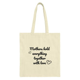 Mothers Hold Everything Together Tote Bag, Mom Gift, Cute Heart Graphic Bag, Everyday Bag, Shopping Bag, Gift For Her - Tawshia